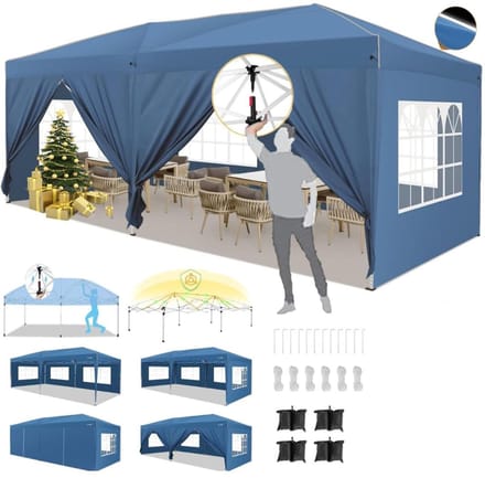 Easy up Partyten - Paviljoen -Blauw