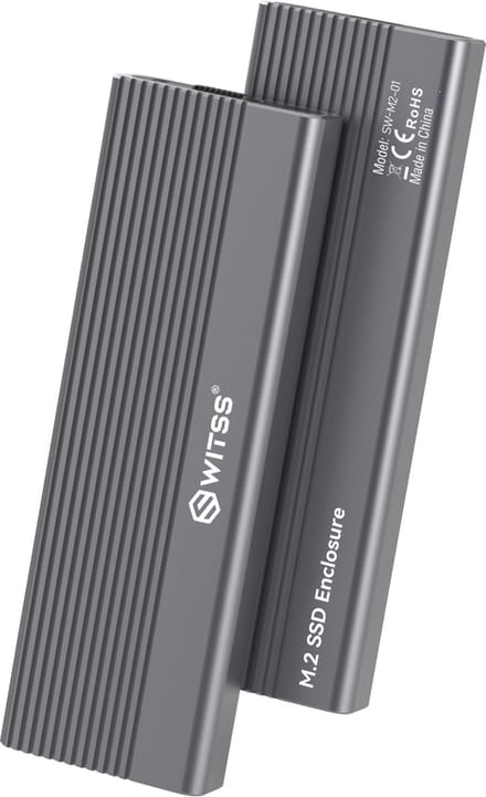 Switss® - M.2 SSD Behuizing NVMe & SATA 2230/2242/2260/2280 - USB-C 10Gbps - Aluminium Heatsink