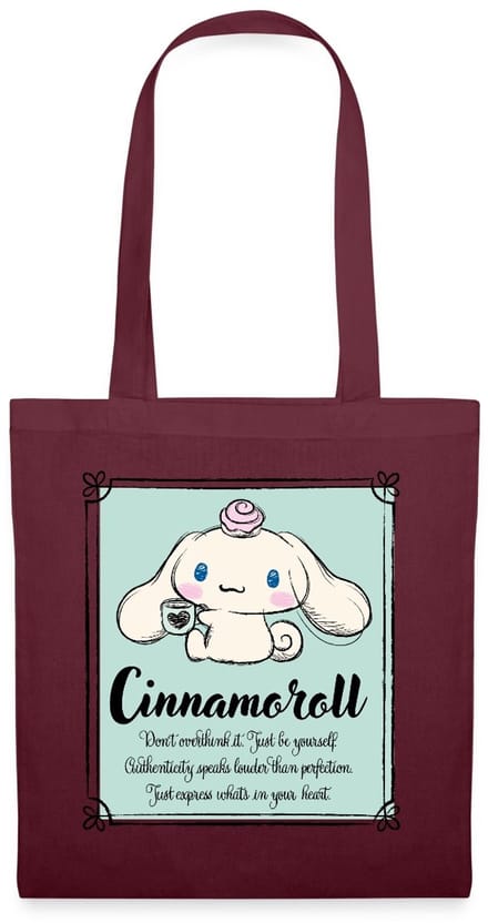 Cinnamoroll Don't Overthink It. Just Be Yourself Tas Van Stof Schoudertas