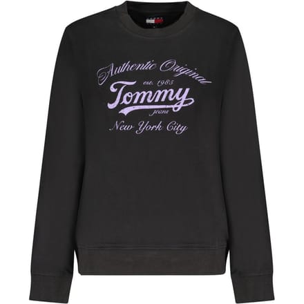 Tommy Hilfiger Zwarte Katoenen Dames Sweater
