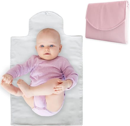Comfortabele Aankleedmat Baby - Roze en Makkelijk Mee te Nemen