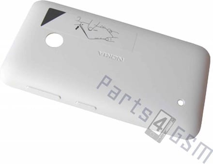 Geschikt voor Nokia Lumia 530- Achterbehuizing Wit, 02507L2