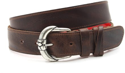Dames riem bruin 4 cm - leer - jeans riem - Leer - Jeans riem - Stoer - Maat 105