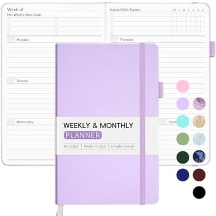 Ongedateerde weekplanner 2024 - Vereenvoudigde wekelijkse en maandelijkse kalenderplanner
