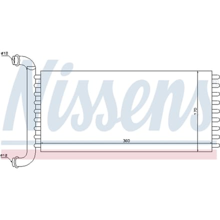 Warmtewisselaar, interieur verwarming NISSENS 72037