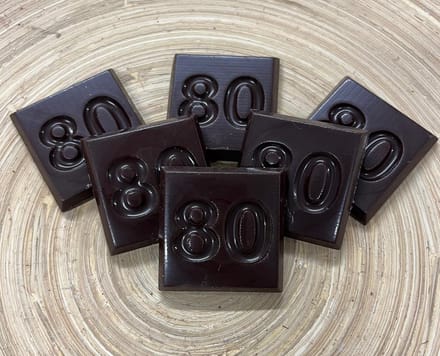 Callebaut - Chocolade cijfer 80 - Cadeau verjaardag - Smaak puur