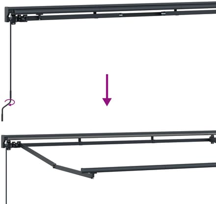 vidaXL - Uitschuifbare - luifel - Zand - 4,5 - × - 3 - m - Polyester - en - Aluminium
