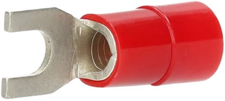 Cimco geïsoleerde vorkkabelschoen vertind 10mm² M6 - rood per 100 stuks (180172)