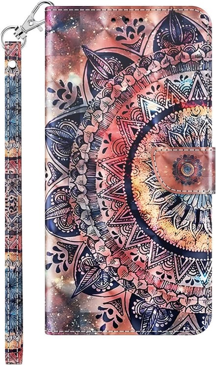Cityhoesje-iPhone X – XS – Bookcase – Print – Colorful Mandala
