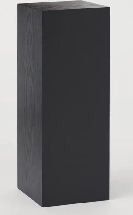 Eiken fineer zuil - Zwart - 30 x 30 x 100 cm (lxbxh)