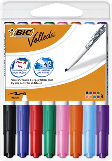 Whiteboardmarker bic 1748 rond m assorti | 6 stuks