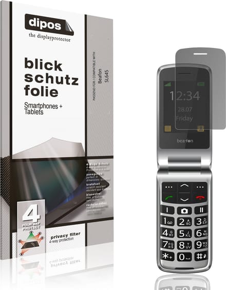 dipos – Matte Privacy Screenprotector geschikt voor Beafon SL645 | Anti-Spy Beschermfolie