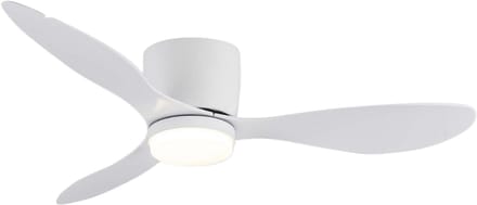 Nivard Plafondventilator - Met Verlichting - Plafond Ventilator - Met Lamp - Plafonniere Met Ventilator - Met Licht - Wit - 132cm