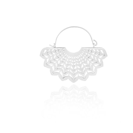 Tunnel oorhangers web - zilver - LMPiercings
