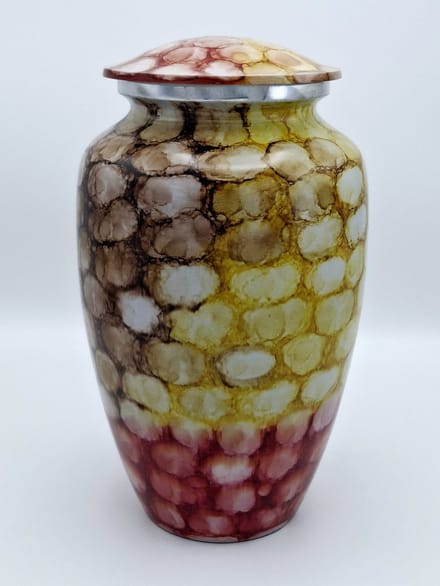 Urn Multi colour fire - Kleurrijk - urn voor as - volwassene - 2105