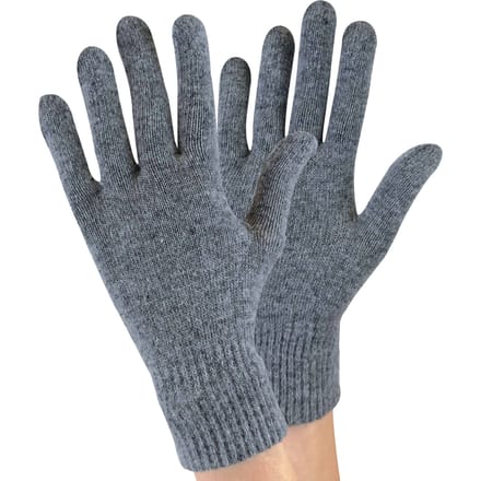 Dames gebreide thermo wolmix magische handschoenen - Grijs