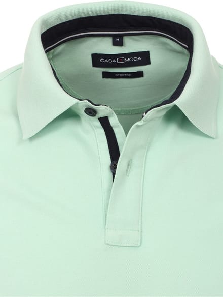 Casa Moda Polo Shirt Comfort Fit Effen Stretch Turqouise - M