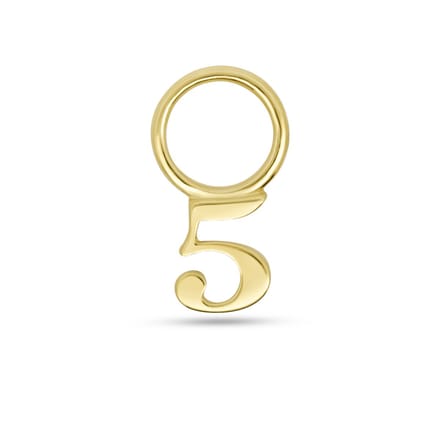 New Bling - 9NBG-O157-5 - 14K geelgoud – Bedel – Nummer 5