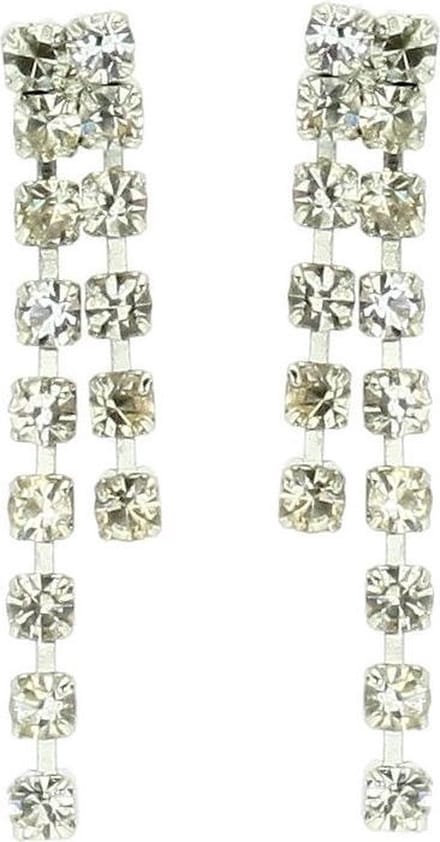 Behave - Oorbellen hanger steentjes glans - Feestelijk avondaccessoire
