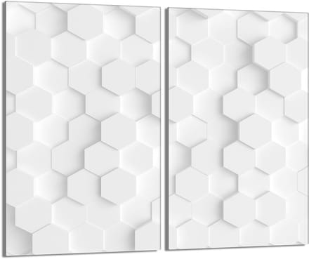 TMK ArtDeko - Beschermglasplaat - Glazen Snijplank - 30x52cm - Wit
