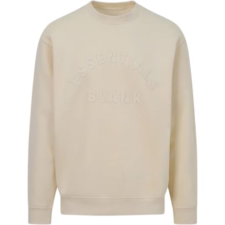 Blank Essentials Sweatshirt met gebogen logo voor volwassenen (Zomerzand)