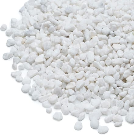 Witte Kiezelstenen - Decoratieve Stenen - Tuin Decoratie - Mat Oppervlak - 1/5 inch - Wit