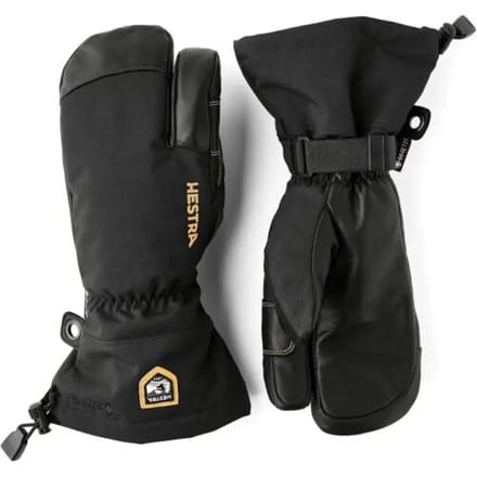 Hestra Army Leather GTX - 3 Vinger Handschoen (Maat - 7, Kleur - Black/Black)