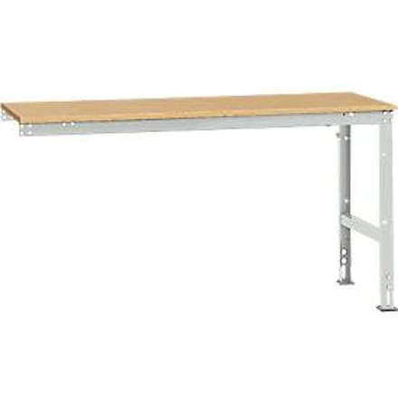 Manuflex AU6085.7035 Werk aanschuiftafel universele standaard met multiplex plaat, bxdxh = 1750 x 800 x 760-870 mm Grijs-wit (RAL 7035)