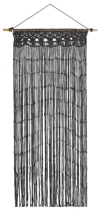 2Lif Deurgordijn Macrame anthraciet 90 x 200cm