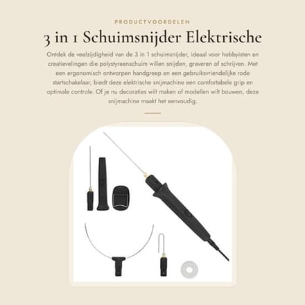 Dailygoods - Schuimsnijder - Elektrische Snijder - Ergonomisch