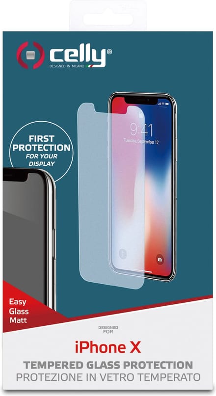 Easy Glass screenprotector voor iPhone Xs/X - Glas - Celly