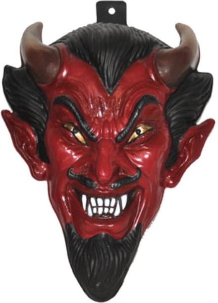 Halloween/Horror party plastic duivel wand/muur versiering masker 28 x 41 cm