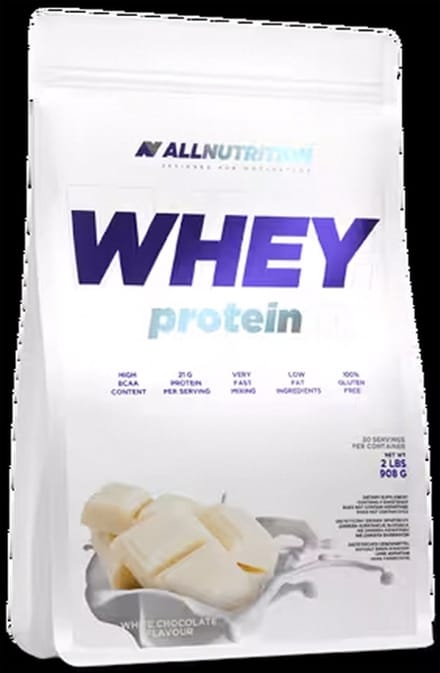 AllNutrition | Whey protein | White Chocolate | 908gr 30 servings | Eiwitshake | Proteïne shake | Eiwitten | Proteïne | Supplement | Concentraat | Nutriworld