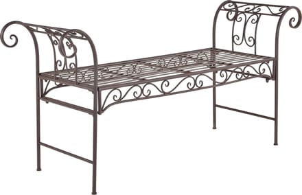 Tuinbank Cossila vintage metaal 147x46x70 cm bruin