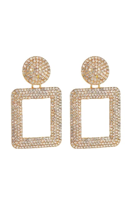 Margot Bardot Cadre Argent Drops Oorbellen Gold