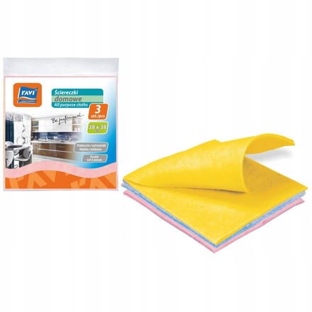 Ravi Eco - Schoonmaakdoek - 38x38 cm - Multikleur - Microvezel