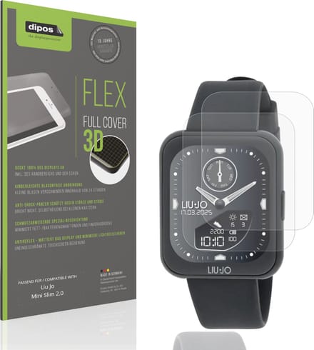 dipos FLEX – 2x Matte Screenprotector geschikt voor Liu Jo Mini Slim 2.0 | Volledige Schermbescherming | Case-Friendly