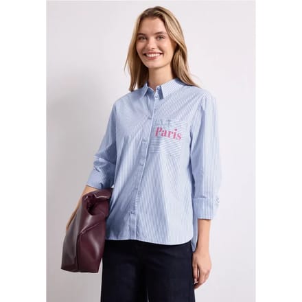Blouse met lange mouwen en tekstprint
