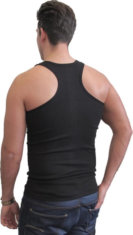 katoenen halter hemd multipack 4 stuks zwart maat M