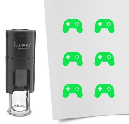 CombiCraft Stempel game controller 10mm rond groene inkt - per 1 stuk