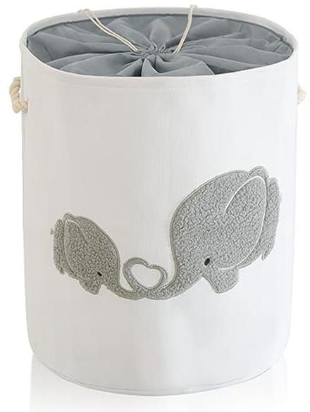 Extra grote wasmand voor speelgoed en kleding, 58 liter, met trekkoord