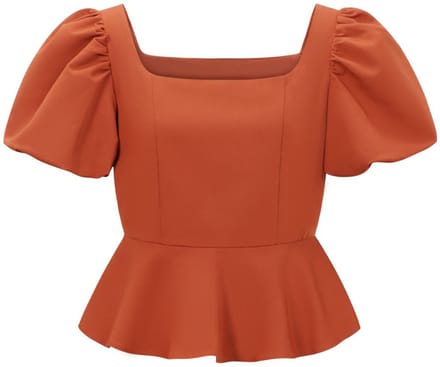 Gimme - The Ariana Top – Stijlvolle Ribgebreide Top – Onmisbare Essential met Structuur - Oranje - Maat M