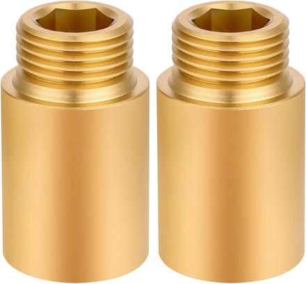 2 Stuks Douchekop Verlengarm van Messing 3 cm, Verlenging voor Douchekop met Slang Aansluiting