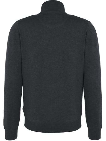 Fynch-Hatton Vest Cardigan Zip Uni Charcoal / male