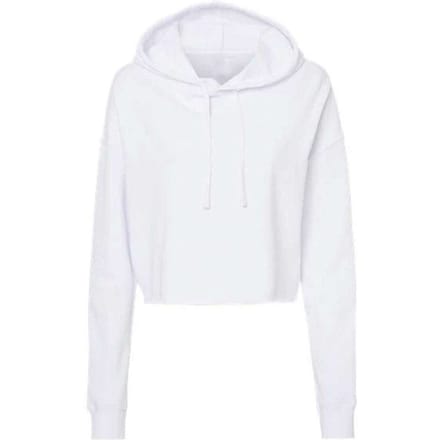 Miso Korte hoodie met capuchon voor dames, in marl-uitvoering (Wit)