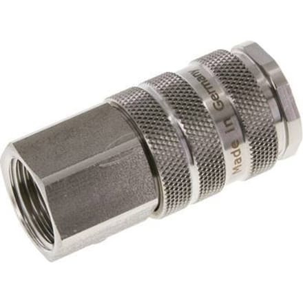 RVS 306L DN 10 Luchtkoppeling Snelkoppeling G 1/2 inch Binnendraad - CLS10-F-SSL-P-012