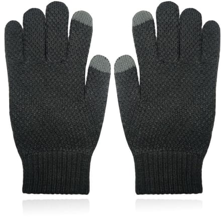 LGT JWLS Gebreide Heren Handschoenen - Warm Winter Donkergrijs