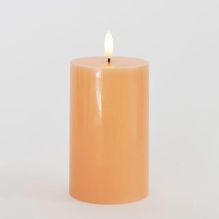 Sirius Sille LED Kaars Stompkaars - Ø 7,5cm x H 12,5cm - peach