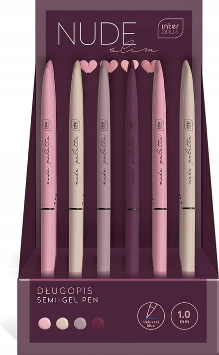 BTS Nude Slim - Gel Pen - Blauw - Wysuwany - Vervangbare Inkt