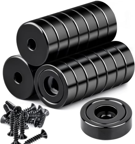 Extra sterke neodymium magneten - 16 x 5 mm - zwart - 22 stuks